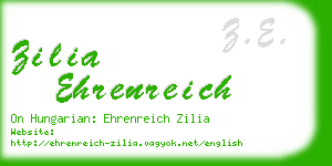 zilia ehrenreich business card